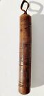 Antique Maritime Sailors Folk Art Carved Wood Needle Case Sewing Kit Tool