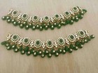 Kundan Anklets  Gold Plated Polki Pajeb Payal  Indian Bridal Jewelry
