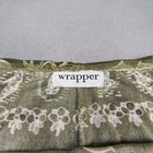 Vintage Wrapper Floral Skirt Women Large Green Knee Length Stretch Usa 90s Boho