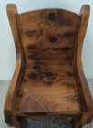 Vintage Handmade Chair 16  Toddler Or Doll Solid Wood Cedar  Knotty Pine  1970s