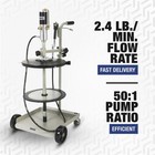 Roughneck Mobile Air-operated Grease Pump Kit  50 1 Ratio  150 Psi  Fits