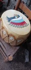   awesome  Vintage Native American Kalamath  Modoc Rawhide Hand Drum   Nice  