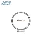 20pcs O Ring Buckles 1-3 8  Dia 0 12  Thickness Stainless Steel Round Buckles