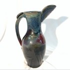 Hand Made Ceramic Pitcher Large 13    Lovely Glazing Signed By Artist