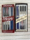 Sheaffer Blue Calligraphy Set And Fountain Pen Ink Refills Vintage 90s