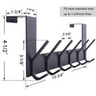 Webi Over The Door Hooks Hanger over Towel Rack 1 Pack  Black
