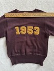 Vintage 1950s Burgundy   Gold Collegiate Football Sweater From 1953 Small