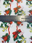 Vtg Christmas Wrapping Paper Gift Wrap Glad Tidings Of Joy Bells Nos 1950