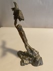 Native American Indian Eagle Flight Masterworks Fine Pewter Vintage Statue 1993