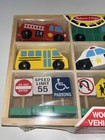 Melissa   Doug Wooden 6 Vehicles And 9 Traffic Signs W  Display Box Sealed New