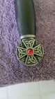 Athame   Dagger - Large 15 Inch Celtic Fantasy Short Sword  Red Jewel Pommel