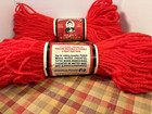 2 Vintage Aunt Lydia s Heavy Rug Yarn 70 Yard Skeins Polyester Red  120