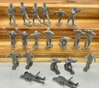 Vintage 1960-70s Marx Wwii Battleground German Soldiers Lot 20  grey-gray  - Gc
