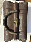 Antique Doctor Leather Bag Patent Date Aug 6  1871 With Lock   Key