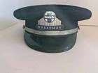 1940s Santa Fe Railroad Brakeman Visor Hat W  Enameled Badge