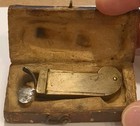 Antique 19c Civil War Era 2 25  Brass Fleam Bleeder Lancet In Original Box