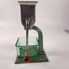 Vintage 1930s Lightning Ice Cube Breaker Green Uranium Glass Dish Working