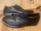 Nunn Bush Mens Black Leather Wingtip Oxford Comfort Gel Dress Shoes Size 10m