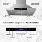 48 Inch Wall Mount Range Hood 800 Cfm sensing  touch Control 4 Speed Exhaust Fan