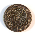 Art Nouveau Large  1-1 2   3-part Twinkle     Button Fancy Brass Top Steel Back