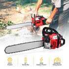 22  52cc Gas Chainsaw Bar Gasoline Powered Chain Saw Engine Wood Cutting