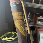 Vintage Hand Painted Didgeridoo With Cracks 48   