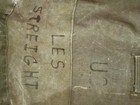 Vintage Korean War Us Army Canvas Duffel Bag Stenciled Wayne B Streight 1950s