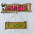 Tiki Bar Sign 17  Reversible Open back In 5 Vtg Hand Painted Resin Aloha Luau