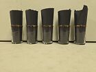 Vintage J  Leinenkugel Brewing Chippewa Falls Wi Gold Rim Etched Glass Lot Of 5