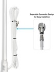 Vm100 Vhf Marine Radio Antenna 44 Inch Waterproof Fiberglass Boat Antenna With A