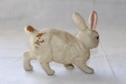 Vintage 1930s Easter Celluloid Plastic Toy  Bunny Rabbit Rattle Japan Sticker