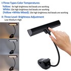 Rechargeable Music Stand Light  19 Leds Clip On Reading Light - 3 Level Brigh   