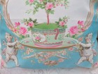So French Chic Baby Pink Roses   Cherubs Turquoise Blue   Snow-white Lg Pillow