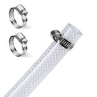 1  Id - 10 Ft Heavy Duty Braided Clear Plastic Vinyl Tubing With 2 Stainless    