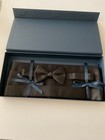 David Donahue Black Silk Pre-tied Bow Tie And Silk Cummerbund Set New