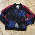 Adidas Youth Floral Print Tracksuit Girls Size M l 12 14