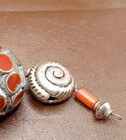 Ancient Antique Victorian Bronze Pendant Amulet With Agate Stones Amazing