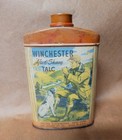 Vintage Winchester After Shave Talc Tin Hunter With Dog Scene