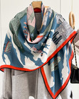 70  Cashmere 30  Silk Bandana 53   Shawl Knight Print Scarf Neckerchief Wrap New