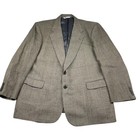 Vtg Aquascutum Men s Tweed 2-button Blazer Beige gray tan Plaid     Usa     46r
