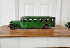Vintage 1920   s Cor Cor Pressed Steel Toy Bus With Headlights 24  Long