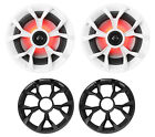  4  Rockville Rkl65mbw 6 5  700w Marine Boat Speakers W led black white Grilles