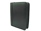 Genuine Leather 7-ring Black Planner Organizer Binder Full Zip Around Kirkland