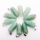 Natural Stone Pendulum Bullet Pendant Healing Crystal Quartz Pendant Beads 50pcs