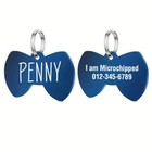 Custom Engraved Personalized Pet Tag Id Dog Cat Name Tag Bow Tie
