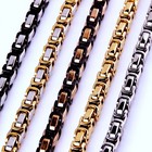 16 40  4 5 8mm 316l Stainless Steel Mens Womens Byzantine Box Chain Necklace