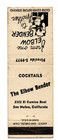The Elbow Bender Matchbook Matchcover - San Mateo  California