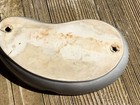 Vintage Pink   Gray Ceramic Ashtray Makers    Mark S-15-a Kidney Bean Shape