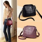 3 Layers Women Tote Bag High Quality Leather Handbags Leisure Shoulder Bag New