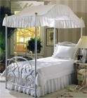 Bed Canopy Cover Twin Size Fantasy Eyelet White  Top Straight Or Arched Canopies